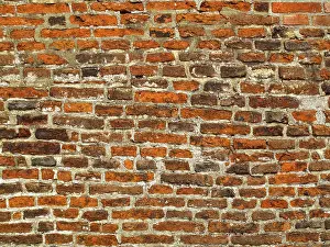 Deserted City Wall Prints: Very ancient brick wall background