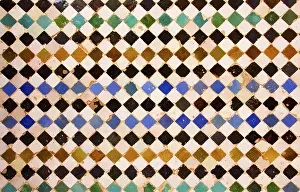 UNESCO World Heritage Site Granada Prints: Ancient mosaic pattern at the Alhambra