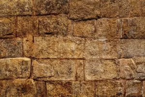 Deserted Historic Structure Prints: Ancient stone wall texture close up background