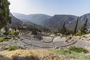 Delphi Greece Prints: The ancient theater of Delphi, ancient Delphi