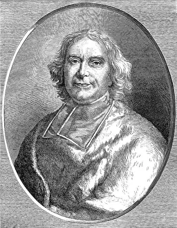 French Cardinal Portrait Prints: Andre-Hercule de Fleury, Bishop of Frejus