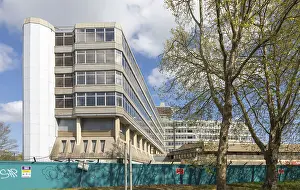 Prints of Anglia Square 1960s brutalist architecture of shopping and office development cleared for demolition, Norwich, Norfolk, England, UK Brutalist Architecture Prints: Anglia Square 1960s Brutalist Architecture Print, Norwich
