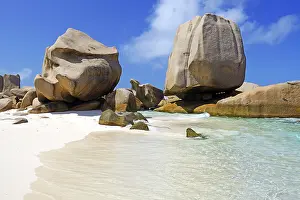 Deserted Seychelles Beach Prints: Anse Marron or La Source Marron