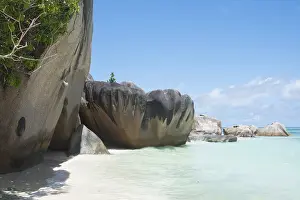 Rock Formation Landscape Prints: Anse Source dArgent Beach
