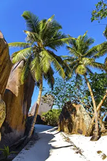 Indian Ocean Coast Prints: Anse Source d'Argent, granite rock beach