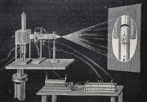 Industrial Plant Illustration Prints: Apparatus for demonstrating the deflection of cathode rays by magnets