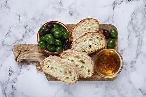 Ciabatta Bread Prints: Appetizer, sliced ciabatta bread