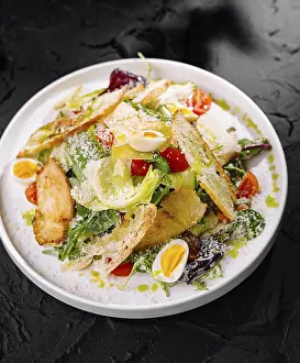 Framed Print : Appetizing Caesar Salad Print Framed Print : Appetizing Caesar Salad Print