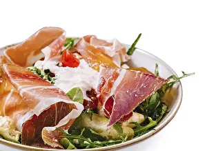 Appetizing Meal Ideas Prints: Appetizing salad with prosciutto