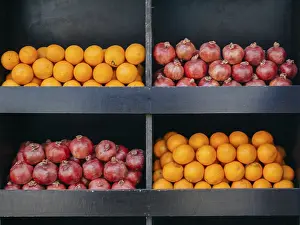 Exotic Fruit Still Life Photography Prints: Apples and pomegranates as fruit composition