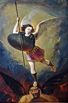 Balearic Islands Landmark Prints: Archangel Michael and the devil