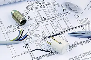 Austria Architecture Prints: An architect's plan for the construction of a new home