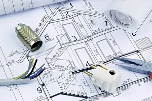 New Home Construction Prints: An architect's plan for the construction of a new home