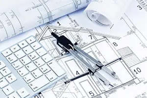 Austria Prints: An Architect's Plan for a New Home Print, Austria
