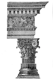 Archaeological Site Excavation Prints: Architecture, Corinthian column