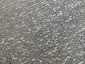 Deserted Street Prints: Area of cobblestones