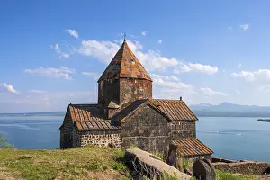 Prints of Armenian Orthodox Church Sevanavank above Lake Sevan, Lake Sevan, Armenia Lake Prints: Armenian Orthodox Church Sevanavank Print, Lake Sevan Armenia