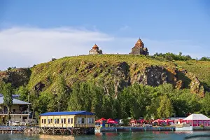 Prints of Armenian Orthodox Church Sevanavank above Lake Sevan, Lake Sevan, Armenia Lake Prints: Armenian Orthodox Church Sevanavank Print, Lake Sevan, Armenia
