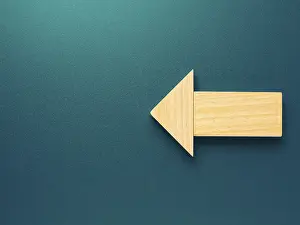 Decision Making Symbol Prints: Arrow made of blocks