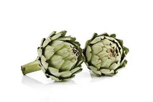 Artichoke Nutrition Prints: Two Artichokes