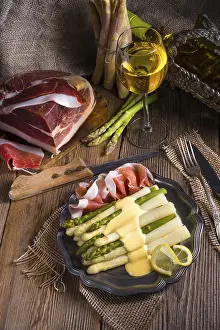 Asparagus With Ham Prints: Asparagus with ham