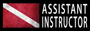 Scuba Diving Sport Prints: Assistant Instructor, Diver Down Flag