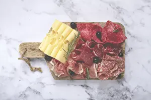 Diverse Snack Options Prints: Assorted meat, appetizer, prosciutto