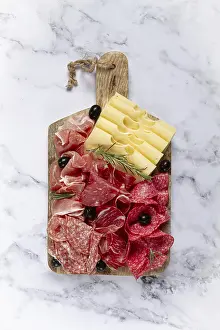Charcuterie Board Prints: Assorted meat, appetizer, prosciutto