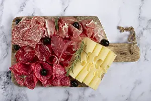 Breakfast Charcuterie Board Prints: Assorted meat, appetizer, prosciutto