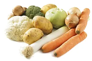 Deserted Vegetable Garden Prints: Assorted vegetables