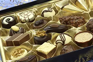 Empty Grocery Aisle Prints: Assortment of chocolates in a box
