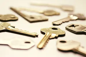 Indoor Still Life Photography Prints: Assortment of keys