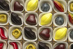 Colorful Sweets Photography Prints: Assortment of multi-colored exquisite chocolates