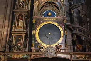 France Travel Photography Prints: Astronomical clock, Munster