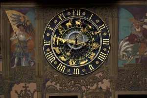 Ulm Town Hall Fresco Prints: Astronomical clock, painted facade