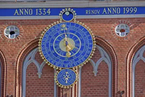 Latvia Prints: The Astronomical Clock Print, Riga, Latvia