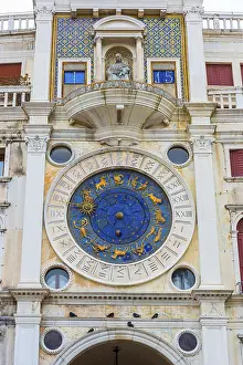 Northern Italy Historical Sites Prints: Astronomical clock on the tower