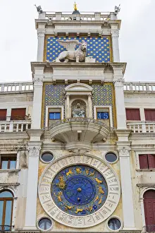 St Marks Square Architecture Prints: Astronomical clock on the tower