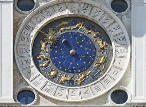 UNESCO World Heritage Site In Venice Prints: Astronomical clock in Venice