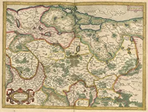 Digitally Restored Maps Prints: Atlas, map from 1623, Mark Brandenburg