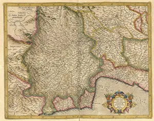 Southern Europe Maps Prints: Atlas, map from 1623, Pedemontana
