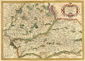 Digitally Restored Maps Prints: Atlas, map from 1623, Salzburg and Carinthia