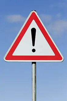 Symbolic Road Sign Image Prints: Attention!