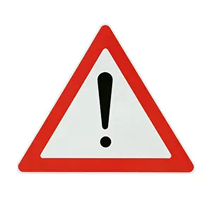 Road Traffic Sign Prints: Attention! - white background