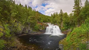 Norway Waterfall Prints: Austbygdae, waterfall, river