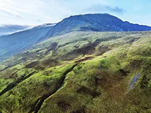 Wales Prints: Autumn Colours over Mach Loop Drone Print, Wales UK