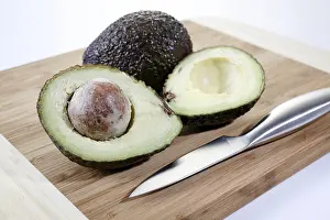 Halved Avocado Prints: Avocado, halved