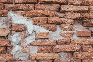 Historic City Centre View Prints: Background of an old brick wall texture
