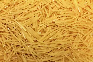 Close Up Pasta Dish Prints: Background of small vermicelli macro