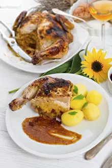 European Meat Dish Prints: Baked chicken